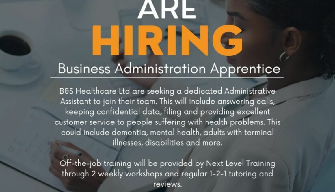 Level 3 Business Administration Apprentice Vacancy