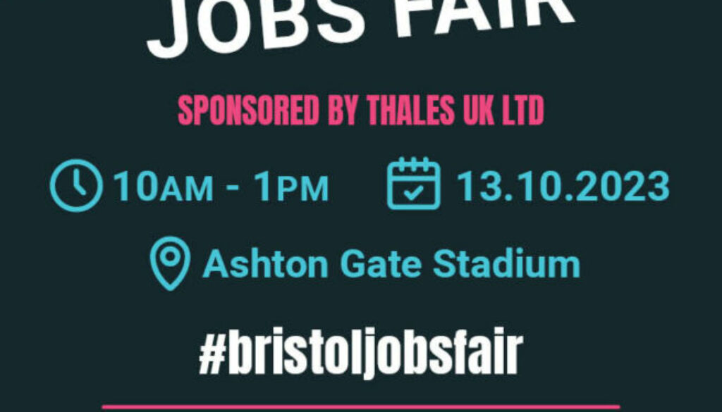 Bristol Jobs Fair 13th of October 2023