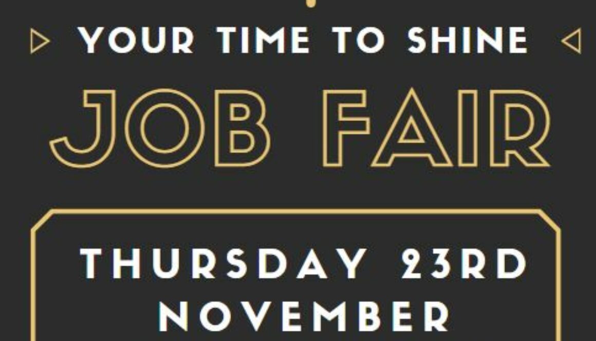 JOB FAIR FOR 2023 – Temple Street Jobcentre – Thursday 23rd November 2023