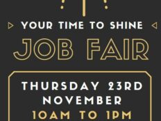 JOB FAIR FOR 2023 – Temple Street Jobcentre – Thursday 23rd November 2023