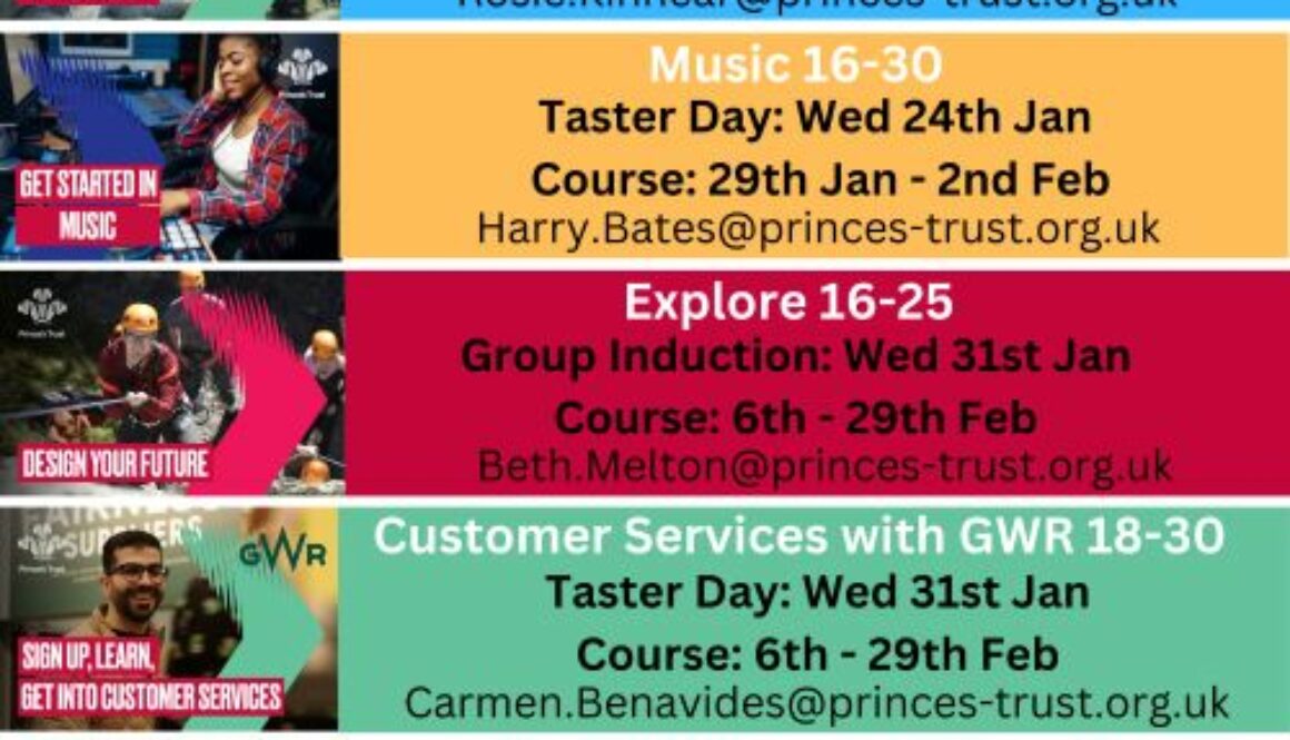 Princes Trust Job Fairs & Advice Days 2023/24