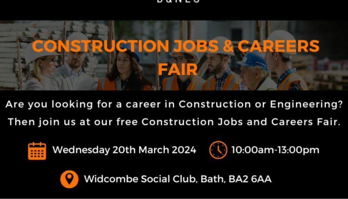 Constructing B&NES Construction Jobs and Careers Fair – 20th March 2024