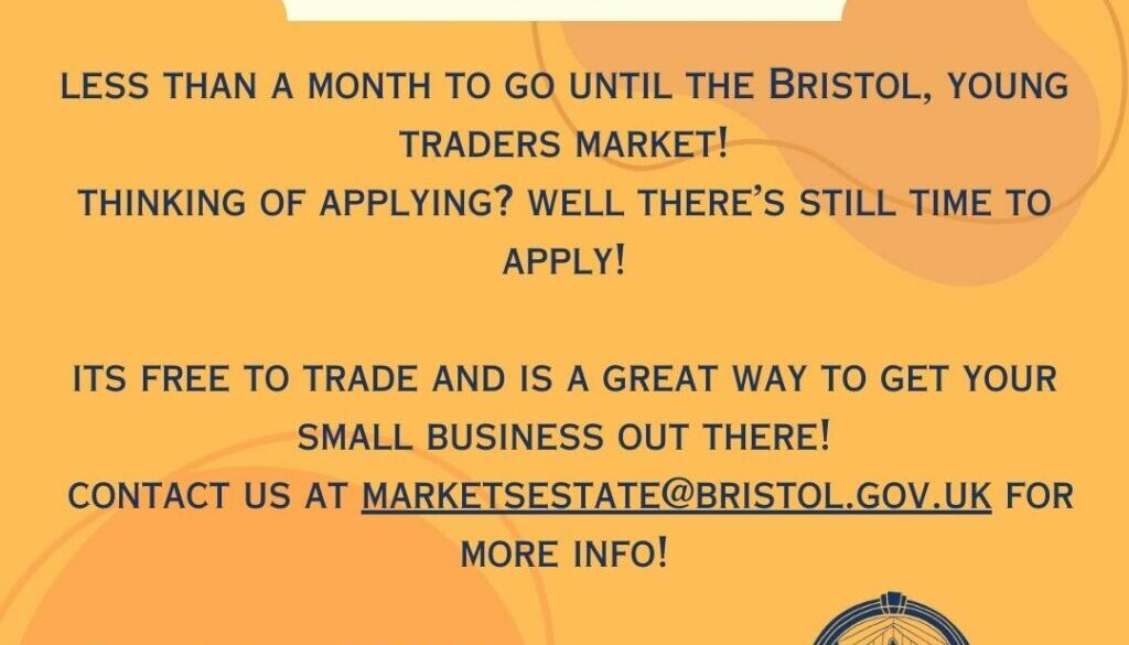 St Nicholas Markets – Sunday 5th May 2024 Bristol, Young Traders Market – stalls available