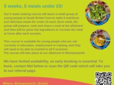 Get Growing Project – a 5-week outdoor cooking project for Young People aged 16-25 in South Bristol