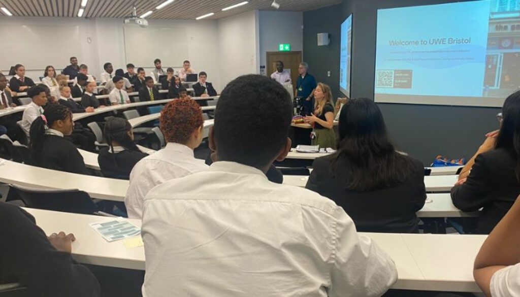 Students at an event in UWE