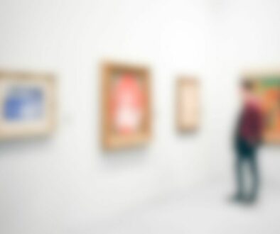 blurred art gallery