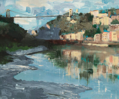 Artwork showing River Avon and Clifton Suspension Bridge