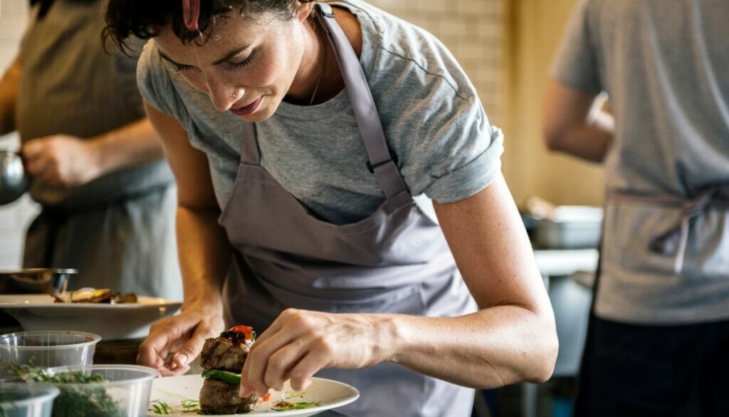 Woman catering