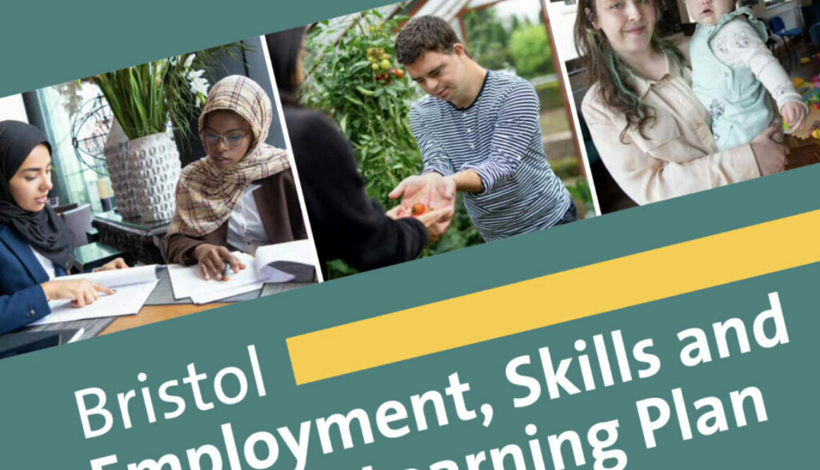 Bristol ESL Plan 2024-30 cover, text reads Bristol Employment, Skills and Lifelong Learning Plan