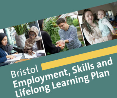 Bristol ESL Plan 2024-30 cover, text reads Bristol Employment, Skills and Lifelong Learning Plan
